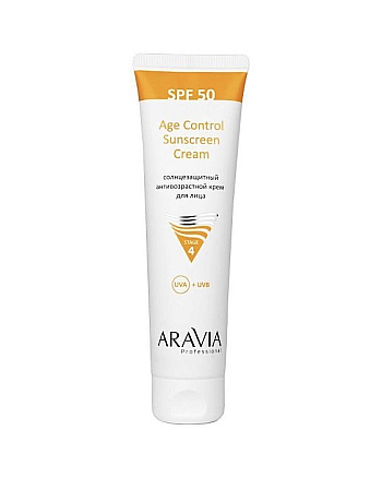 Aravia Professional Age Control Sunscreen Cream SPF 50 - Солнцезащитный анти-возрастной крем для лица 100 мл - hairs-russia.ru