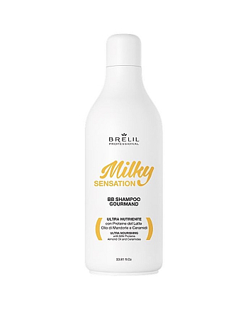 Brelil Milky Sensation BB Shampoo Gourmand - Питательный шампунь для волос 1000 мл - hairs-russia.ru
