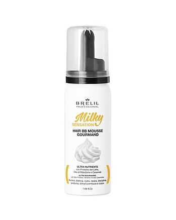 Brelil Milky Sensation BB Mousse Gourmand - Питательный мусс для волос 50 мл - hairs-russia.ru