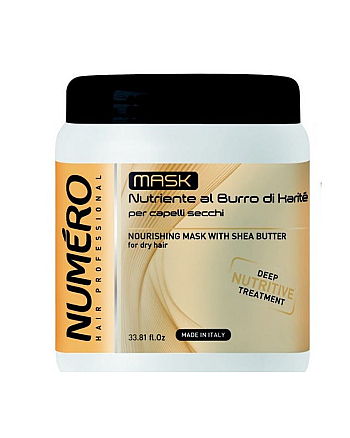 Brelil Numero Nourishing Mask With Shea Butter - Маска с маслом карите для сухих волос 1000 мл - hairs-russia.ru