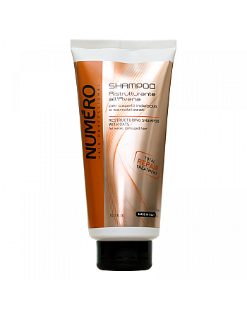 Brelil Numero Restructuring Shampoo With Oats - Шампунь для ослабленных и чувствительных волос 300 мл - hairs-russia.ru