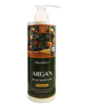 Deoproce Argan Silky Moisture Shampoo - Шампунь для волос с аргановым маслом 1000 мл - hairs-russia.ru