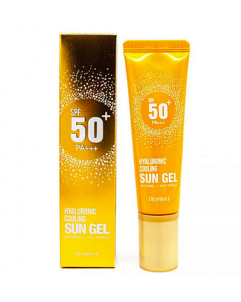Deoproce SPF 50+/ PA +++ Hyaluronic Sun Gel - Солнцезащитный гель для лица увлажняющий 50 г - hairs-russia.ru