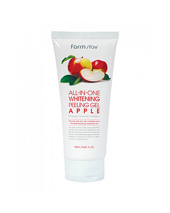 FarmStay All-In-One Whitening Peeling Gel Apple - Пилинг гель с экстрактом яблока 180 мл - hairs-russia.ru