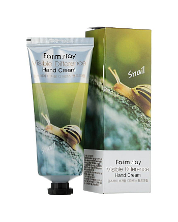 FarmStay Snail Visible Difference Hand Cream - Крем для рук с муцином улитки 100 г - hairs-russia.ru