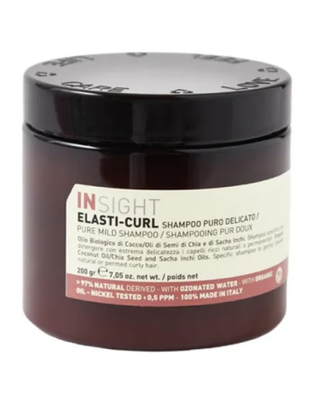 Insight Elasti-Curl Curls Pure Mild Shampoo - Увлажняющий шампунь-воск для кудрявых волос 200 мл - hairs-russia.ru