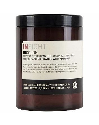 Insight Incolor Blue Bleaching Powder With Ammonia - Синий обесцвечивающий порошок с аммиаком 500 гр - hairs-russia.ru