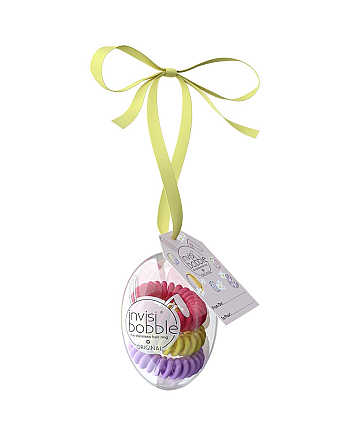 Invisibobble ORIGINAL Easter Egg 2022 - Резинка-браслет для волос, цвет розовый, желтый и фиолетовый 3 шт - hairs-russia.ru