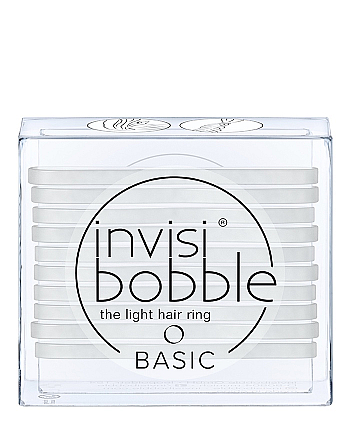 Invisibobble BASIC Crystal Clear - Резинка для волос, цвет прозрачный 10 шт - hairs-russia.ru