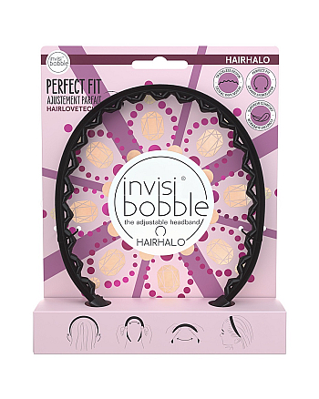 Invisibobble HAIRHALO British Royal Crown and Glory - Ободок для волос, цвет черный - hairs-russia.ru