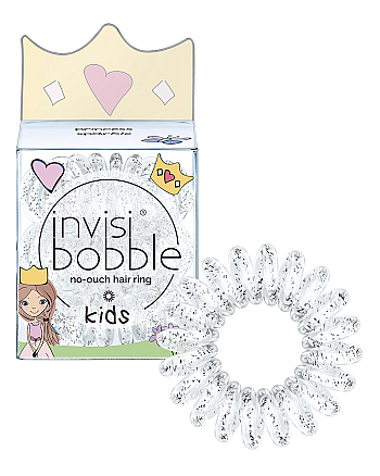 Invisibobble KIDS Princess Sparkle - Резинка для волос, цвет прозрачный с блёстками 3 шт - hairs-russia.ru