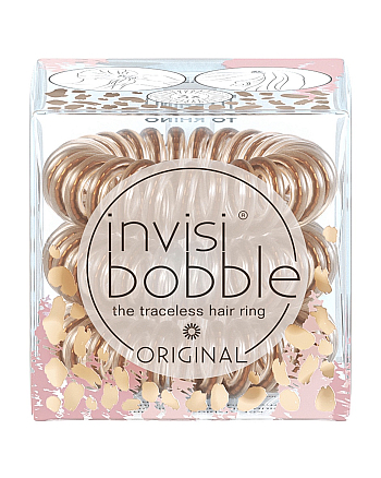 Invisibobble ORIGINAL All Roads Lead to Rhino - Резинка-браслет для волос, цвет золотой 3 шт - hairs-russia.ru