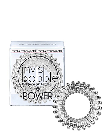 Invisibobble POWER Crystal Clear Резинка-браслет для волос, цвет прозрачный 3 шт - hairs-russia.ru