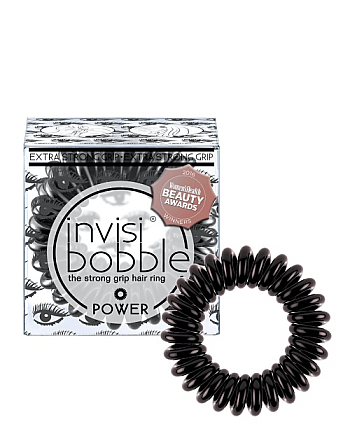 Invisibobble POWER Luscious Lashes - Резинка-браслет для волос, цвет черный металлик 3 шт - hairs-russia.ru
