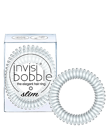 Invisibobble SLIM Crystal Clear - Резинка для волос, цвет прозрачный 3 шт - hairs-russia.ru