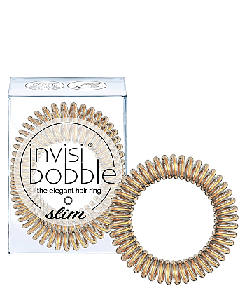 Invisibobble SLIM Bronze Me Pretty - Резинка для волос, цвет бронзовый 3 шт - hairs-russia.ru