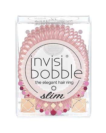 Invisibobble SLIM British Royal Royal Fudge - Резинка для волос, цвет пудровый розовый 3 шт - hairs-russia.ru