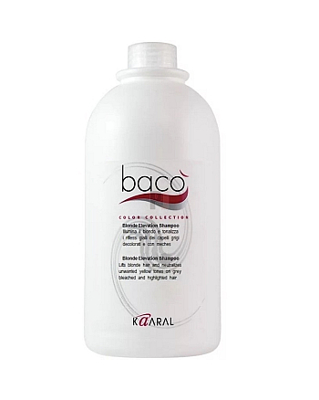 Kaaral Baco Color Collection-Blonde Elevation Shampoo - Шампунь дающий блеск волосам и тонирующий седые волосы 1000 мл - hairs-russia.ru