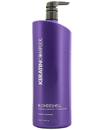 Keratin Complex Blondeshell Debrass & Brighten Conditioner - Кондиционер корректирующий для осветленных и седых волос 946 мл - hairs-russia.ru