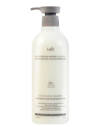 La'dor Moisture Balancing Shampoo - Увлажняющий бессиликоновый шампунь 530 мл - hairs-russia.ru