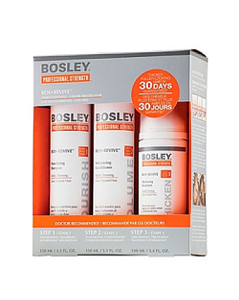 Bosley MD Воs Revive Starter Pack for Color-Treated Hair - Система для истонченных окрашенных волос (шампунь, кондиционер, уход) 150 мл 150 мл  100 мл - hairs-russia.ru