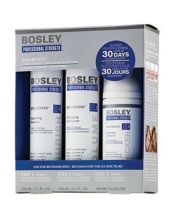 Bosley Воs Revive Starter Pack for Non Color-Treated Hair - Система для истонченных неокрашенных волос (шампунь, кондиционер, уход) 150 мл+150 мл+100 мл - hairs-russia.ru
