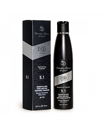 DSD DeLuxe steel and silk treatment shampoo - Восстанавливающий шампунь Сталь и шелк Диксидокс Де Люкс № 5.1 200мл - hairs-russia.ru