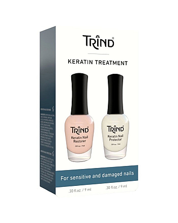 Trind Keratin Treatment Set - Набор для защиты и восстановления ногтей с кератином 2*9 мл - hairs-russia.ru