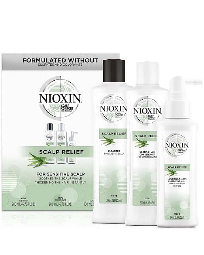 Nioxin Scalp Relief Kit - Набор Система для чу��ствительной, сухой, раздраженной кожей головы в Москве, цены: купить по цене 4 648 руб с доставкой, отзывы