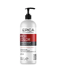 Epica Professional Rich Color - Кондиционер для окрашенных волос с маслом макадамии и экстрактом виноградных косточек 1000 мл