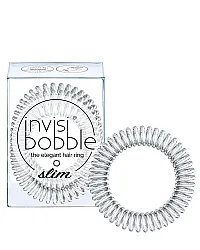 Invisibobble SLIM Chrome Sweet Chrome - Резинка для волос, цвет серебряный 3 шт
