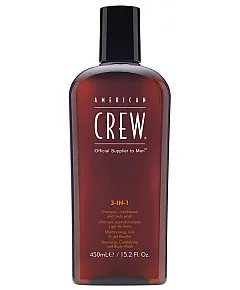 American Crew Classic 3-in-1 - Средство 3 в 1 Шампунь, Кондиционер и Гель для душа 450 мл