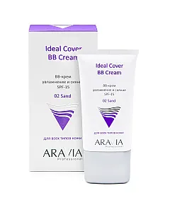 Aravia Professional SPF-15 Ideal Cover BB-Cream Sand 02 - BB-крем увлажняющий туба 50 мл