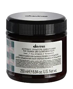Davines Alchemic Creative Conditioner For Blond And Lightened Hair Teal - Креативный кондиционер Алхимик для осветленных и натуральных блондов оттенок Морская волна 250 мл