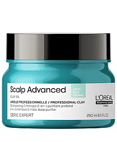 L'Oreal Professionnel Scalp Advanced Anti-Gras Oiliness - Шампунь-маска с глиной для глубокого очищения жирной кожи головы 250 мл