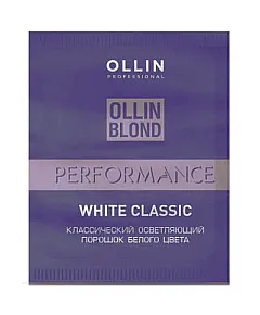 Ollin Blond Performance White Blond Powder - Классический осветляющий порошок белого цвета 30 г