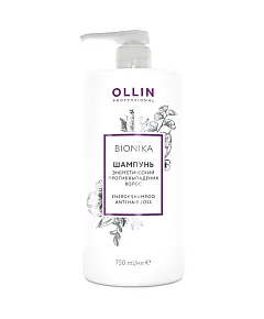 Ollin BioNika Energy Shampoo Anti Hair Loss - Шампунь энергетический против выпадения волос 750 мл
