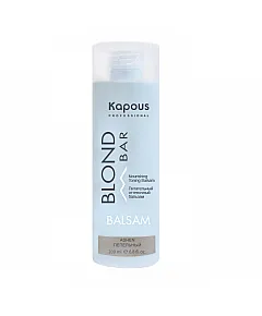 Kapous Professional Blond Bar - Питательный оттеночный бальзам для оттенков блонд Пепельный 200 мл 