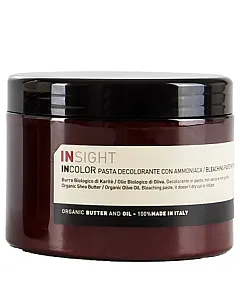 Insight Incolor Bleaching Paste - Обесцвечивающая паста с маслом Ши и маслом Оливы 500 гр