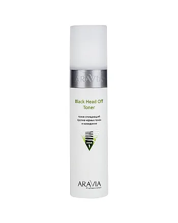 Aravia Professional Black Head Off Toner - Тоник очищающий против черных точек и комедонов для жирной и проблемной кожи 250 мл - hairs-russia.ru
