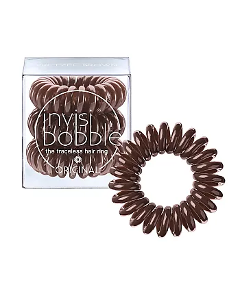 Invisibobble ORIGINAL Pretzel Brown - Резинка-браслет для волос, цвет коричневый 3 шт - hairs-russia.ru