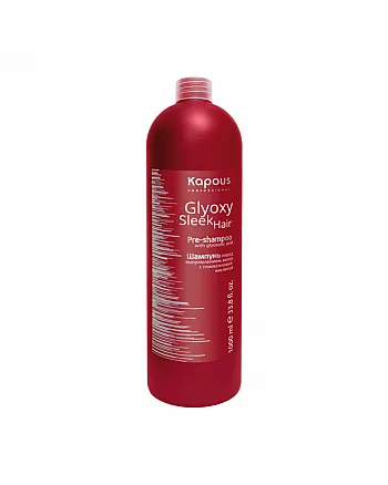 Kapous Professional Glyoxy Sleek Hair Pre-Shampoo - Шампунь перед выпрямлением волос с глиоксиловой кислотой 1000 мл - hairs-russia.ru
